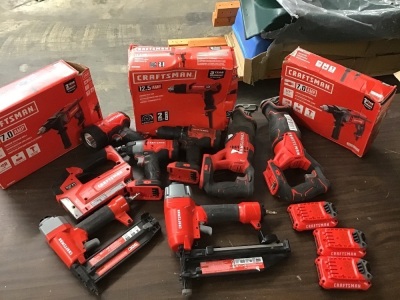 Large Lot of Craftsman Tools & Batteries - E-Comm Returns, Unknown Conditions, Untested