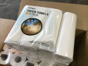 Case of (3) MIAMI CARRYON Paper Towels, 8 pk