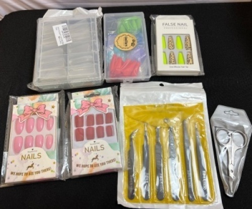 Bundle of Nail Tips & Supplies