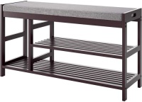 HOMECHO Modern 3 Tier Shoe Rack with Storage and Foam Bench Seat - E-Comm Return,&nbsp;Appears New&nbsp;&nbsp;&nbsp;