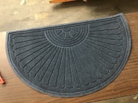 Half Round Rubber Backed Door Mat - Appears New&nbsp;