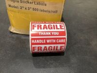 Case of 2" x 3" Fragile Sticker Labels&nbsp;