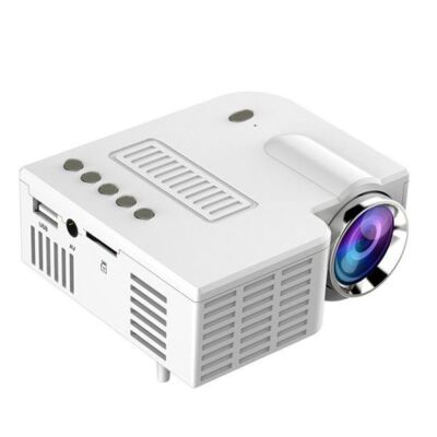 Portable Mobile Phone Sync Smart Projector, White