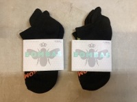 2 Pairs Bombas Ankle Socks, XS