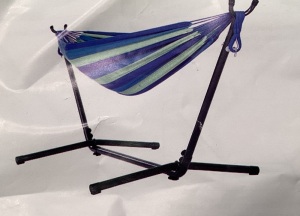 Hammock & Stand, Blue/Green