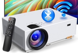 Native 1080P Full HD Projector with 120" Screen & Remote