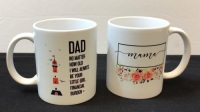 Lot of (2) Ceramic Mugs - Dad and Mama