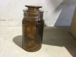 Case of (4) Amber Glass Jar