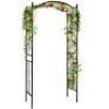 Steel Garden Arch Arbor Trellis for Climbing Plants - 92in&nbsp;