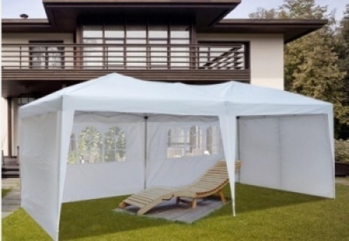 10'x 20' Pop Up Gazebo Wedding Party Tent W/ Carry Bag, White