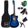 Beginner Acoustic Cutaway Guitar Set w/ Case, Strap, Capo - 38in&nbsp;