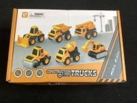 Set of 6 Pull Back Construction Vehicles