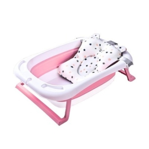 Foldable Baby Bath Tub with Seat Cushion - New