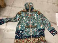 Ladies Furry Lined Hooded Floral Jacket, 3XL