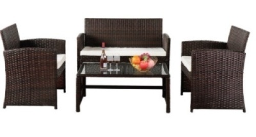 4 Pcs Outdoor Patio Rattan Furniture Set&nbsp;