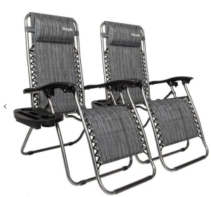 Set of 2 Lounge Chairs, Gray