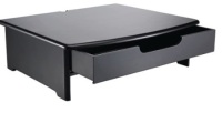 Rolodex&reg; Wood Workspace Monitor Stand With Drawer, Black