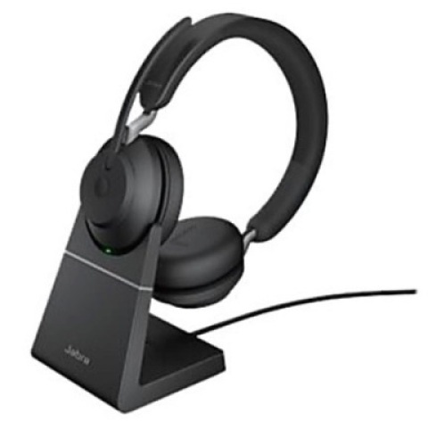 Jabra Evolve2 65 UC Stereo Wireless Bluetooth Headset w/ Charging Stand