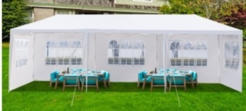 10'x30' Party Wedding Tent, White, 5 Sidewalls