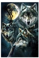 Lot of (2) 5D Wolf Diamond Painting Kits