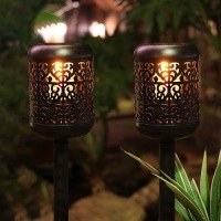 Lot of (2) DSDecor 2 Pack Solar Pathway Lights
