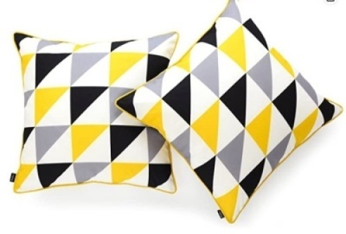 Hofdeco Indoor Outdoor Pillow Cover ONLY, Water Resistant, 18"x18", Set of 2