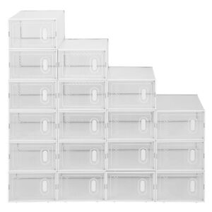 Plastic Stackable Shoe Storage Boxes 