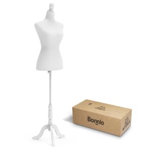 Bonnlo Female Dress Form Pinnable Mannequin Torso with Wooden Tripod Stand