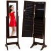 6-Tier Standing Jewelry Mirror Armoire w/ LED Lights&nbsp;