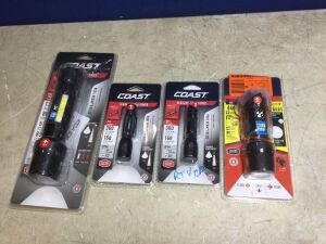 Lot of (4) Coast Flashlights 