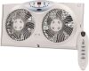 Bionaire Window Fan with Twin 8.5-Inch Reversible Airflow Blades and Remote Control, White 