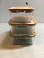 Ello Duraglass 6 Piece Set,&nbsp;Glass Storage Containers w/ Bamboo Lids