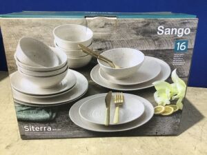 Siterra White 16 Piece Dinnerware Set