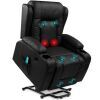 Electric Power Lift Recliner Massage Chair w/ Heat, USB Port, Cupholders 