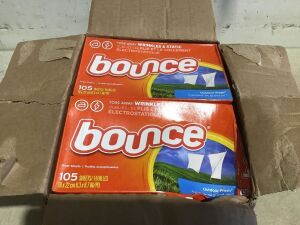 Case of (6) Bounce Outdoor Fresh Fabric Softener Sheets, 105 ct 