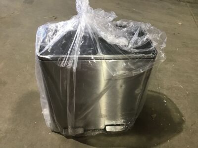 Stainless Steel Twin Tub Trash Can 