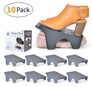 Fervita 2 Tier Shoe Rack Organizer, Set of 10 - Appears New 