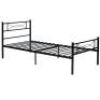 Black Metal Platform Bed Frame and Headboard Twin Size - Appears New