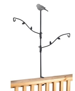 Stokes Select Bird Feeder Metal Deck Pole Kit w/ Two Adjustable Branches, Missing Bird Topper
