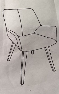 Upholstered Metal Leg Accent Chair
