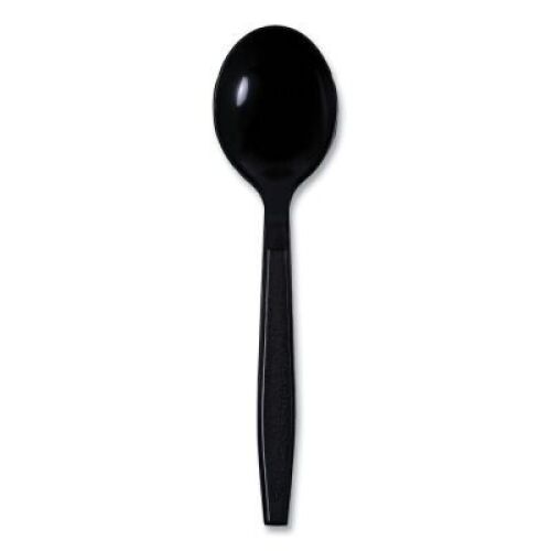 Case of&nbsp;Black Plastic&nbsp;Disposable Spoons, 2000 ct