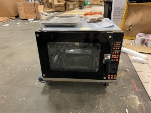 Commercial Electric Convection Oven with Multiple Functions. Powers Up and Gets Warm. Appears Unused. 