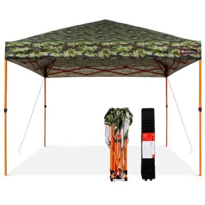 One-Person Setup Instant Pop Up Canopy w/ Wheeled Bag - 10x10ft 