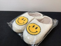 Smiley Face Slippers Size 8.5