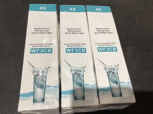 Lot of (3) Replacement Refrigerator Ice & Water Filter WF3CB