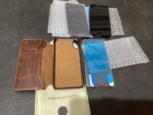 Leather Iphone Case & 2 Replacement Screens, Unknown Model 