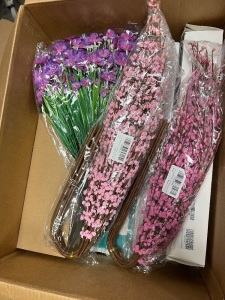 Large Box of Artificial Flowers