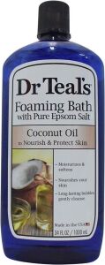 Case of (12) Dr. Teal's Coconut Oil Foaming Bath with Pure Epsom Salt, 34 oz