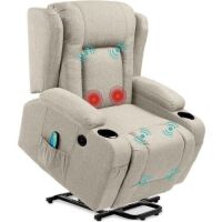 Electric Power Lift Recliner Massage Chair w/ Heat, USB Port, Cupholders&nbsp;