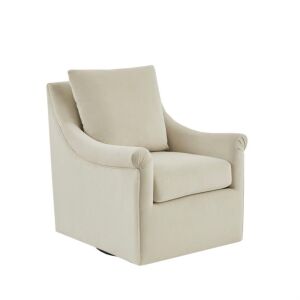 Olliix Madison Park Deanna Swivel Chair with Cream Finish